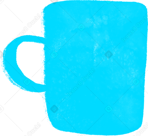 light blue cup Illustration in PNG, SVG