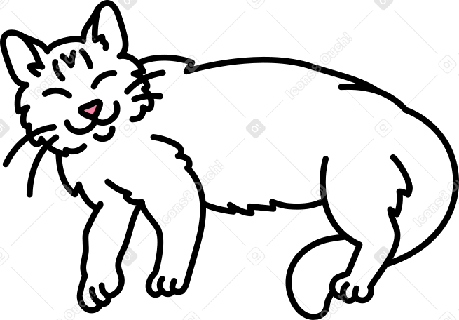 lying cat PNG, SVG