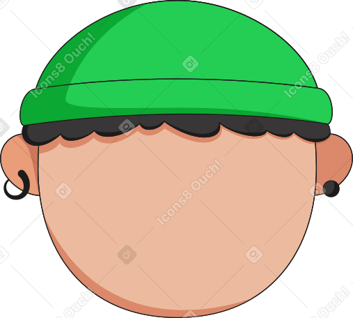 face in a hat PNG, SVG