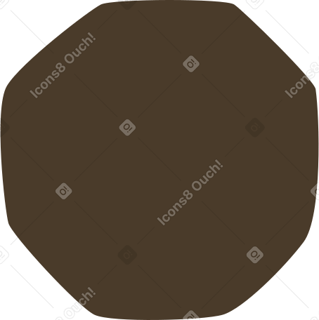 brown octagon PNG、SVG