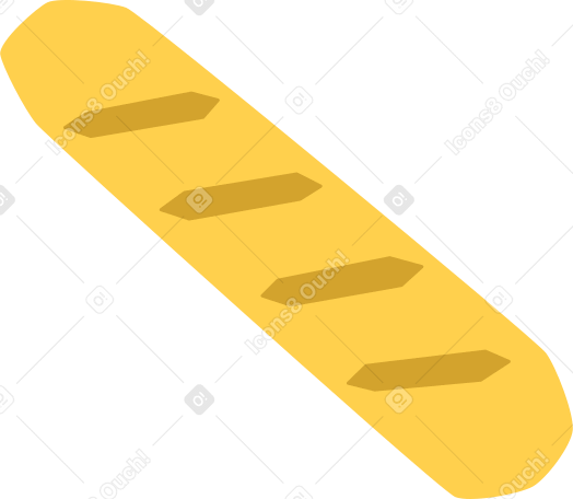baguette Illustration in PNG, SVG