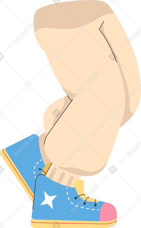 legs in trousers and sneakers Illustration in PNG, SVG