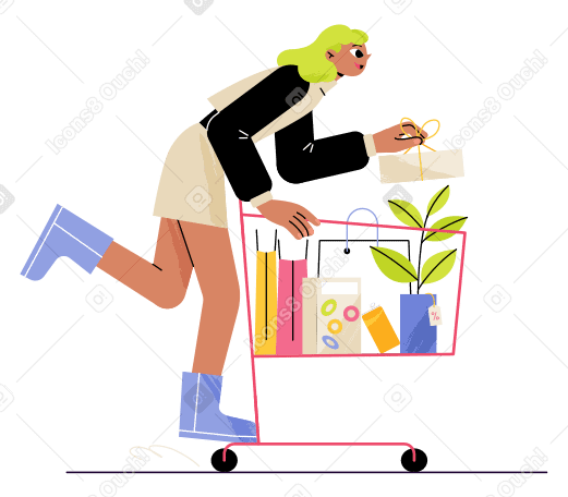 Shopping on sale Illustration in PNG, SVG