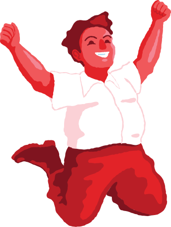 chubby boy jumping Illustration in PNG, SVG