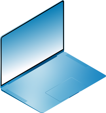 blue laptop without keyboard PNG, SVG