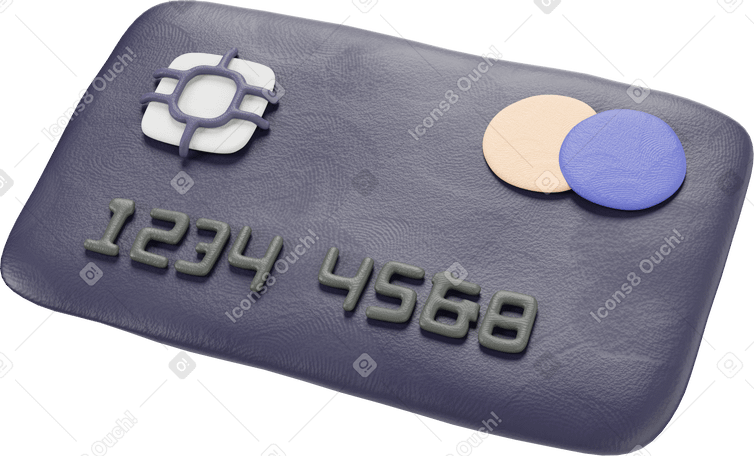 3D Cartão de débito preto PNG, SVG