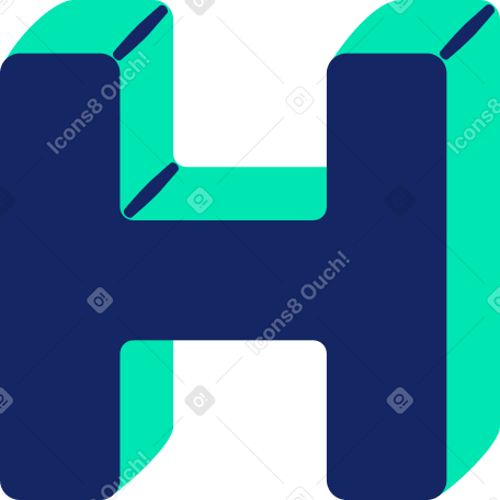 Letter h Illustration in PNG, SVG