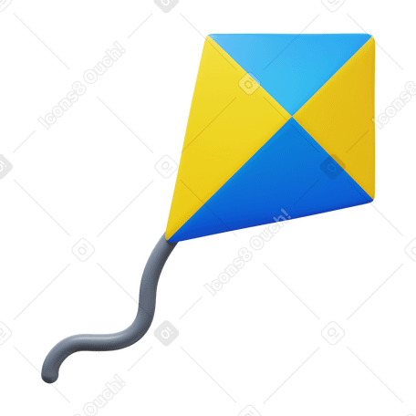 3D kite PNG, SVG
