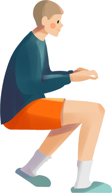 young blonde man sitting PNG, SVG