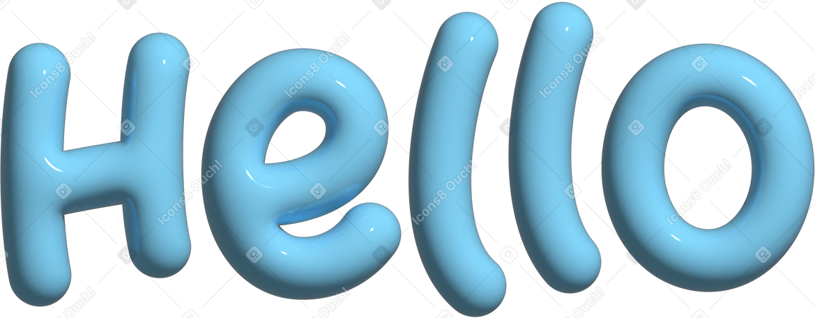 text hello lettering PNG, SVG