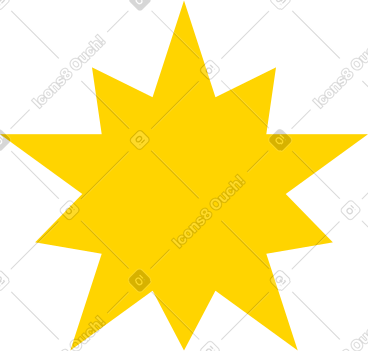 黄色双星形状 PNG, SVG