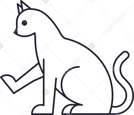 cat touching PNG, SVG