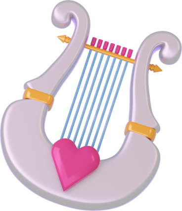 cupid harp  PNG, SVG