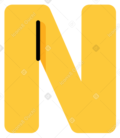 letter n juicy PNG, SVG