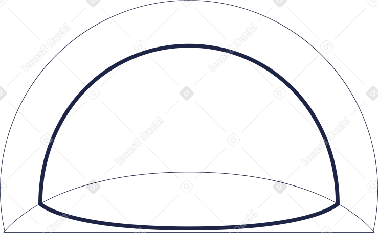linha de cúpula espacial PNG, SVG