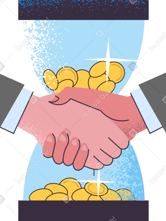 Handshake for sealing a financial deal PNG, SVG