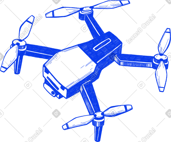 blue drone PNG, SVG