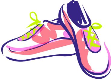 Zapatillas de deporte de mujer de moda PNG, SVG