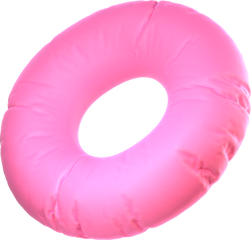 inflated pink torus PNG, SVG