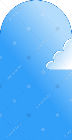 Sfondo blu con finestra PNG, SVG