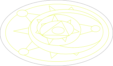 Kreis mit magischem ornament PNG, SVG