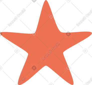 Orange star shape PNG, SVG