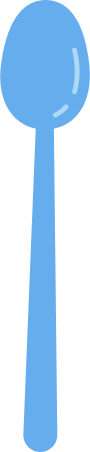Illustration cuillère bleue aux formats PNG, SVG