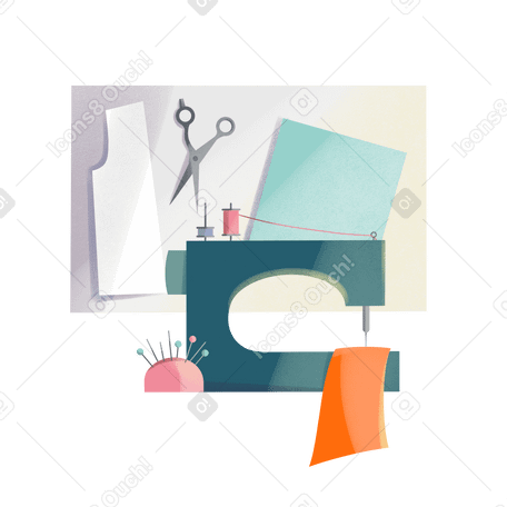 Sewing machine and sewing tools PNG, SVG