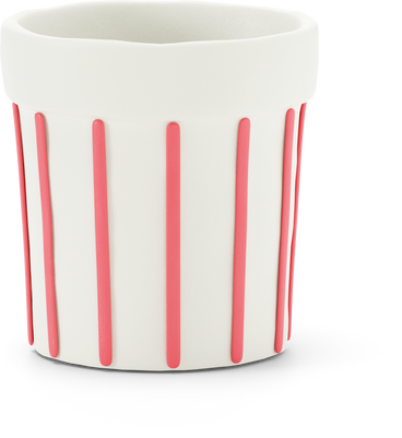 Stripey white and red trashcan PNG, SVG