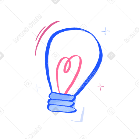 Light bulb idea Illustration in PNG, SVG