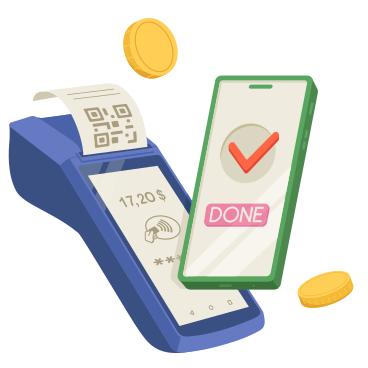 Contactless payment with mobile phone PNG, SVG