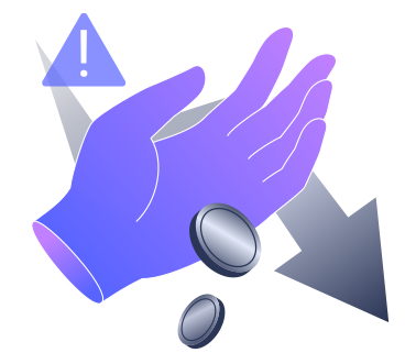 Begging hand on descending arrow background PNG, SVG