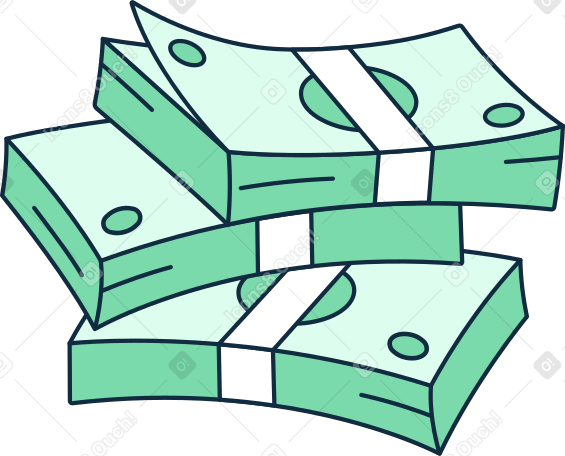 bundles of money Illustration in PNG, SVG