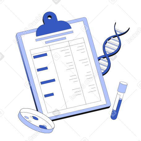 Laboratory research on dna Illustration in PNG, SVG