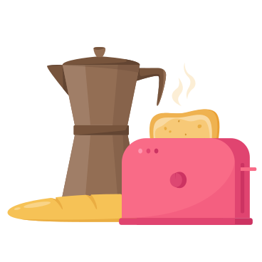 Toaster and kettle PNG, SVG