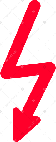 red down arrow Illustration in PNG, SVG
