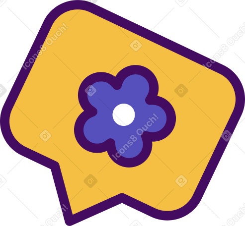 Bulle avec fleur PNG, SVG