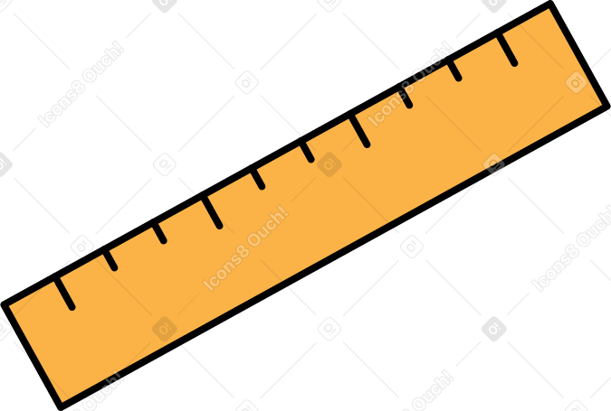 Yellow ruler Illustration in PNG, SVG