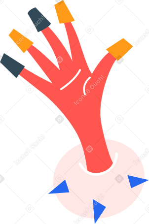 right hand prep Illustration in PNG, SVG