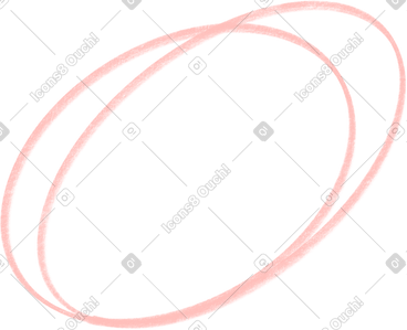 Round pink line shapes PNG, SVG