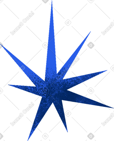 Blue texture star PNG, SVG