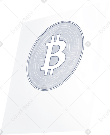 screen with bitcoin Illustration in PNG, SVG