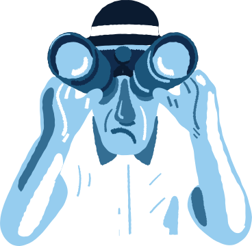man with binoculars PNG, SVG