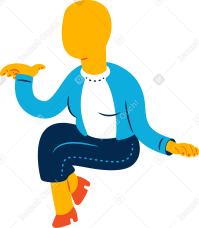 old woman sitting Illustration in PNG, SVG