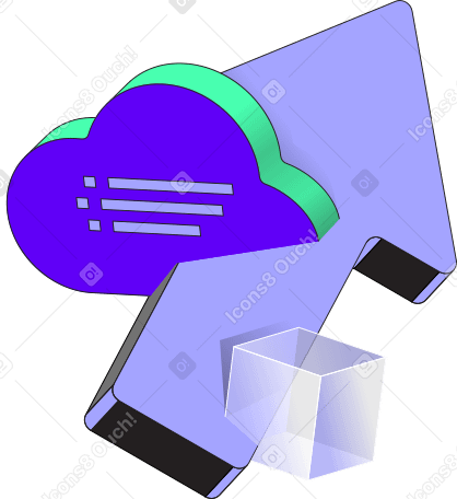 arrow and cloud PNG, SVG