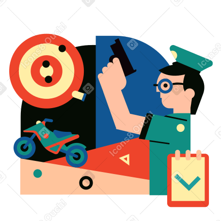 Shooting training Illustration in PNG, SVG