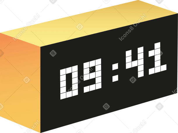 цифровые часы в PNG, SVG