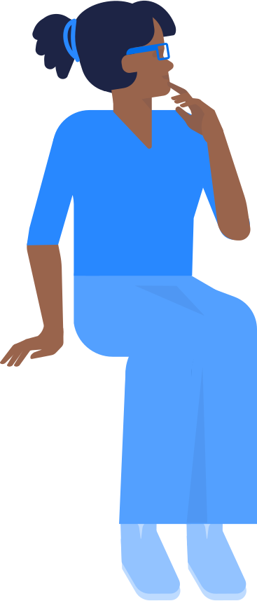 Frau mit brille sitzt PNG, SVG
