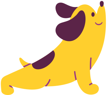 dog yoga pose PNG, SVG