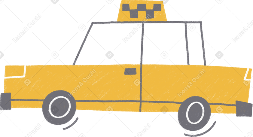 yellow taxi car PNG、SVG